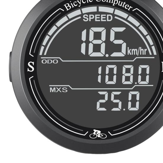 Велосипедный спидометр Беспроводной одометр Большой экран Легко читаемый IP67 Водонепроницаемый Простота установки Магнитный велосипедный компьютер