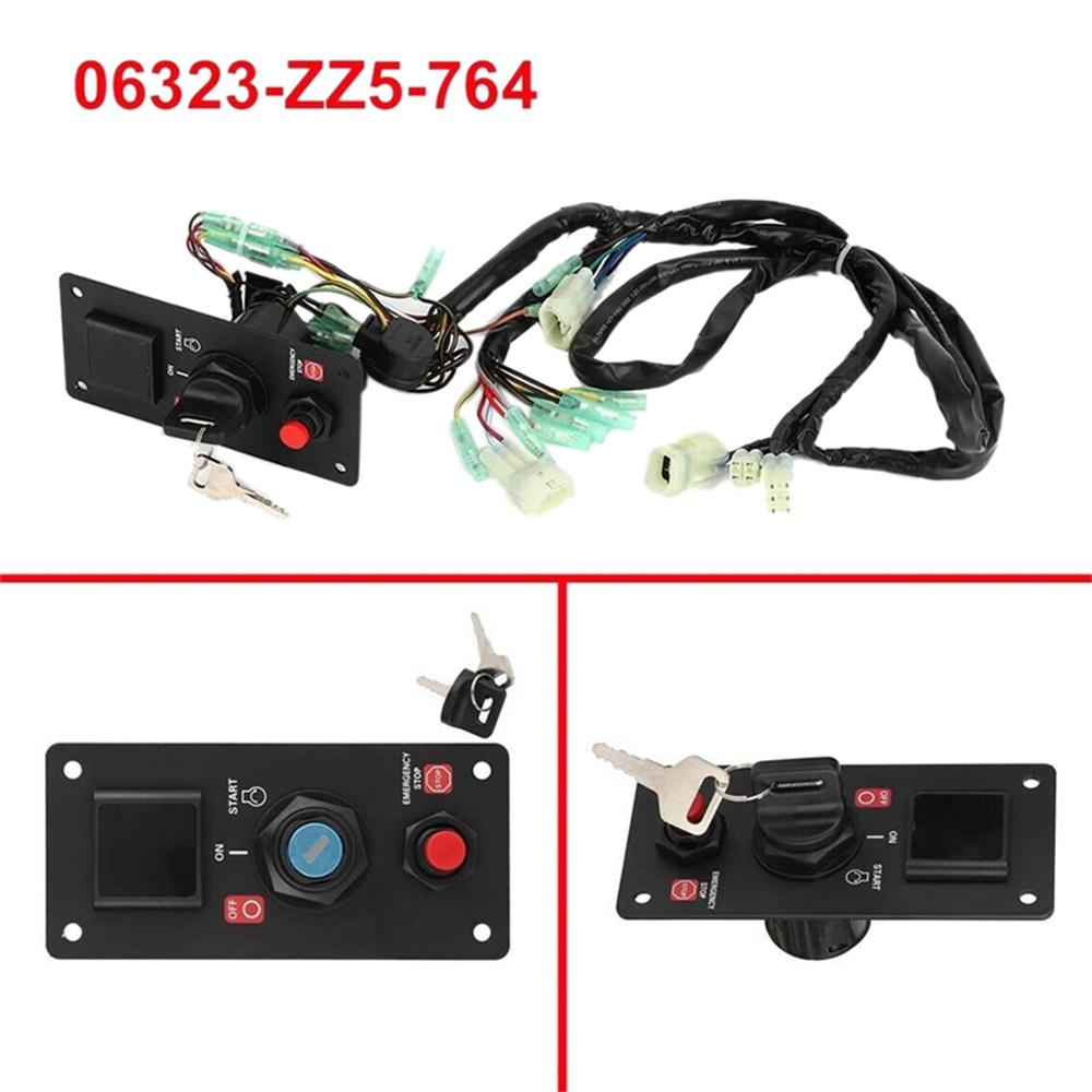 Комплект панели переключателя зажигания с одним ключом 06323-ZZ5-764 Подходит для подвесного двигателя Honda