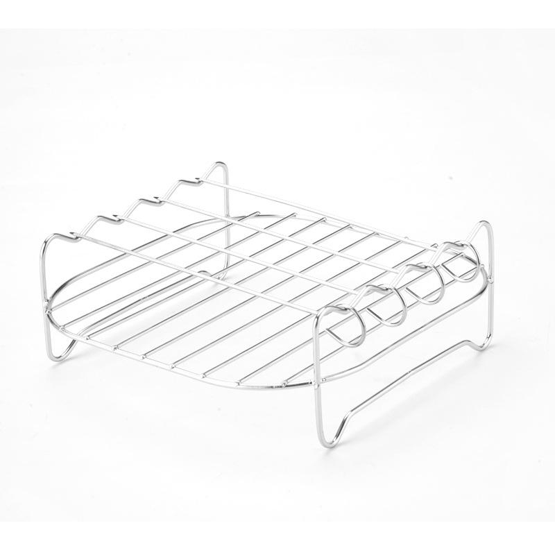 Набор для гриля на открытом воздухе с шампурами, квадратная фритюрница, гриль-пароварка, кронштейн для гриля из нержавеющей стали