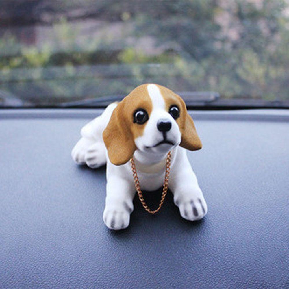 Beagle Dashboard Decoration Shake Head Dog Car Dog Ornament Simulation Car Dog Nodding Puppy Doll