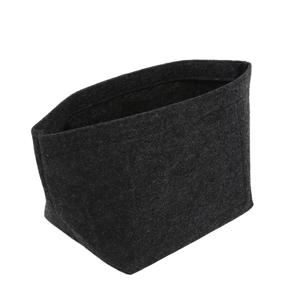 Felt Purse Organizer with Compartments Cosmetic Bag Portable Bucket Handbag Removable Inner Liner Women Suitable for Travel