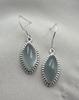 925 Sterling Silver Marquise Aquamarine Dangle Earrings – Boho Vintage Gemstone Jewelry