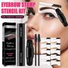 Eyebrow Seal Stencil Kit For Man Women,Waterproof Brow Seal Kit With 10 Pairs Reusable Eyebrow Stencils,Long-Lasting Hair Line Shadow Stick