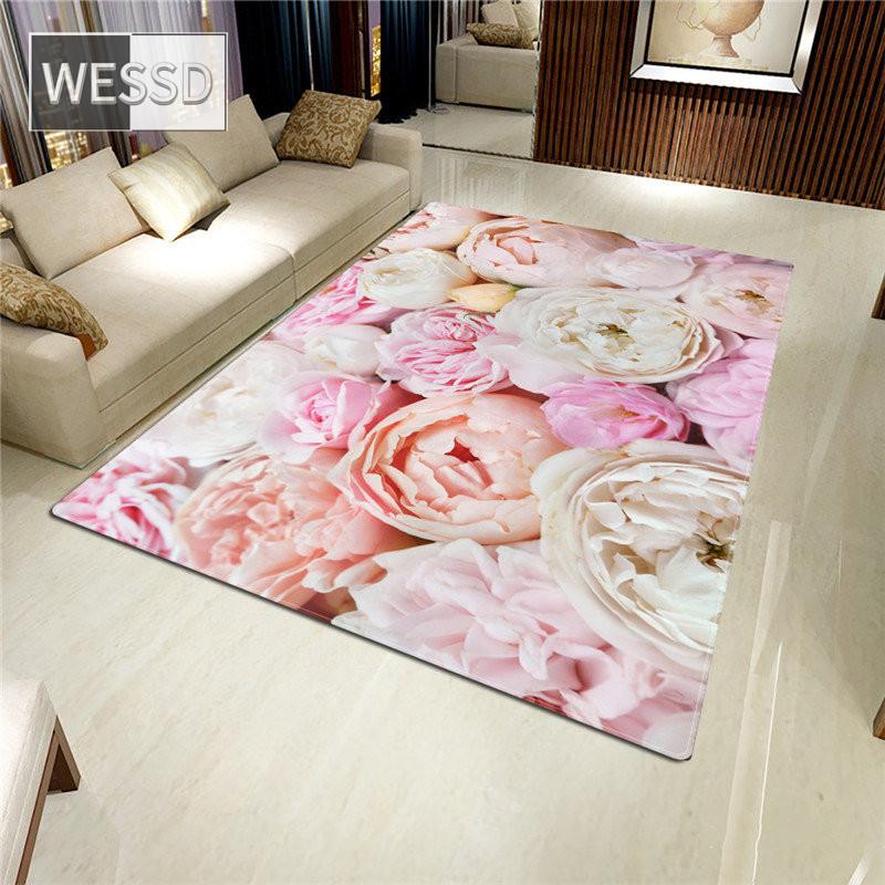 Ковер с розой, 3D коврик для гостиной, ковер с цветком, противоскользящий впитывающий коврик для ванной комнаты, кухонный коврик, домашний декор, коврик на заказ, большой ковер