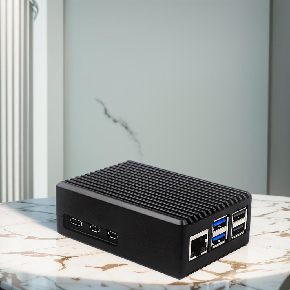 Металлический корпус с активным охлаждением для Pi 5 Корпус из алюминиевого сплава Корпус-радиатор Корпус-охладитель с вентилятором и радиатором для Raspbery Pi 5
