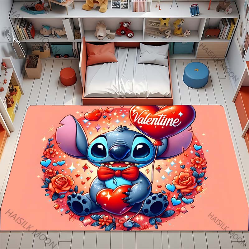 1PC St1tch Rug for Boys Bedroom Cartoon Carpet for Boys Girls Room Decor Colorful Soft Fluffy Carpet for Living Room Floor Mat