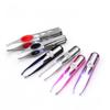 LED Light Eyebrow Trimming Tool - Stainless Steel Eyebrow Clamp for Precision Grooming