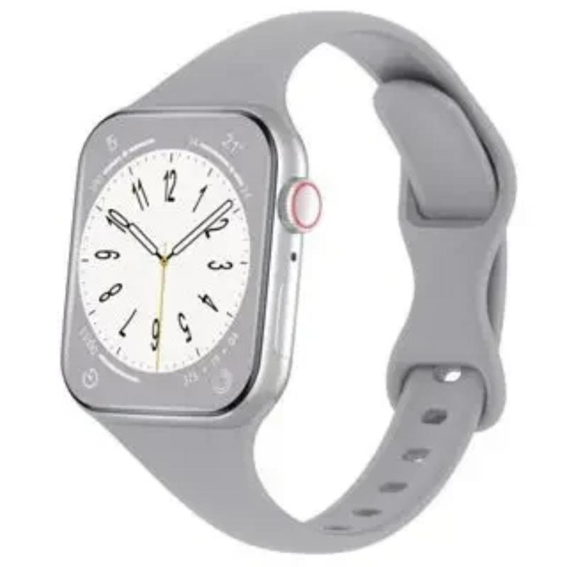 Силиконовый ремешок для часов Apple Watch Series 1-9, SE — однотонный, тонкий и легкий