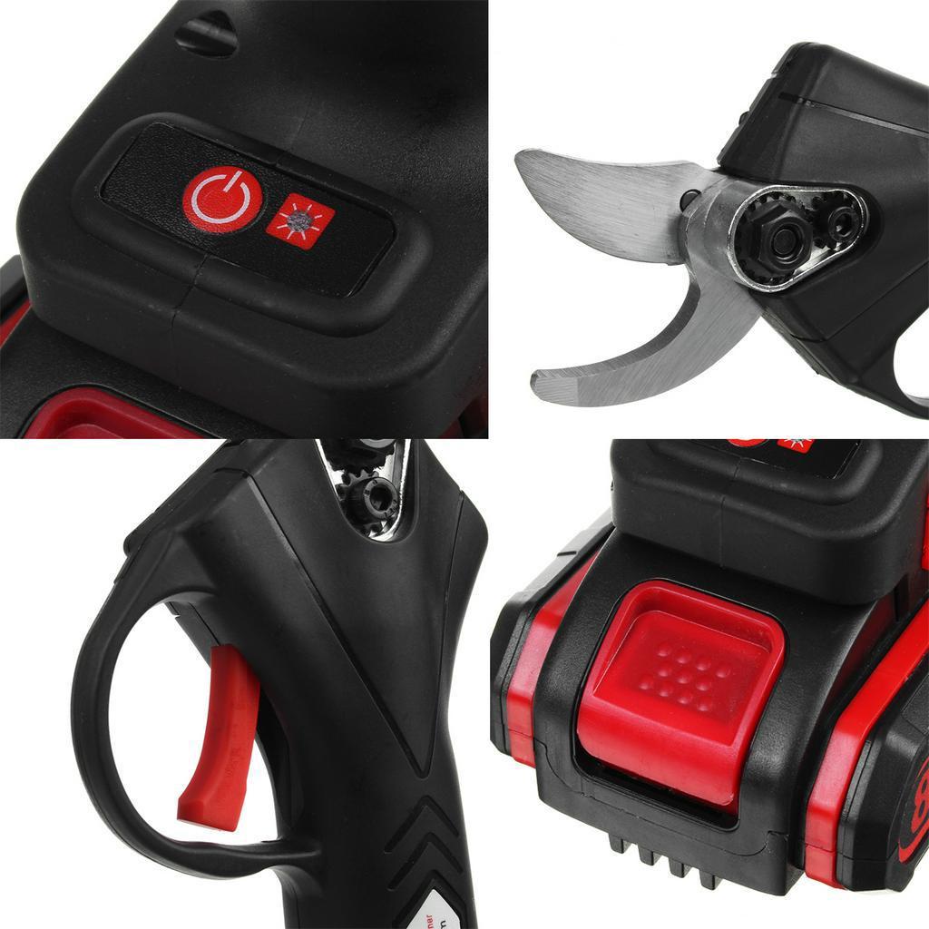 88V 800W Cordless Pruner Lithium-ion Pruning Shear Efficient Fruit Tree Bonsai Pruning Electric Tree Branches Cutter Landscaping