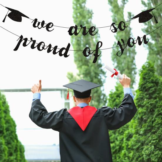 Выпускной баннер, привлекательный баннер для выпускного вечера 2024, прочный подвесной флаг для украшения выпускного сезона