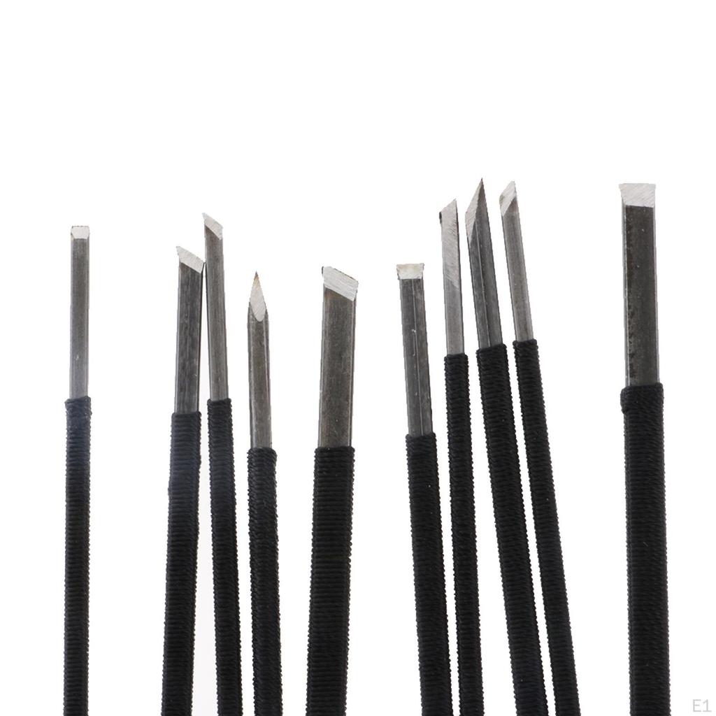 10 шт./граверный резак для резьбы по дереву, резные инструменты для гравюр по дереву
