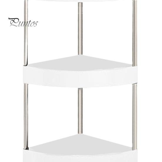 Storage Rack Rolling Cart with Multiple Layers Large Capacity 360-Degree Wheels Design Floor-standing Bathroom Corner Triangle Shelf