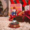 Christmas Nutcracker Statue with Light and Music for Shelf Indoor Bedroom
