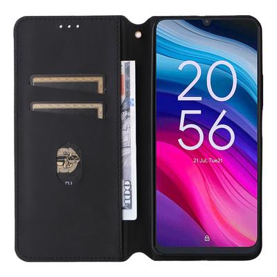 Для TCL 50 5G Чехол-кошелек Ромбовидный узор Магнитная застежка Кожаный чехол для телефона