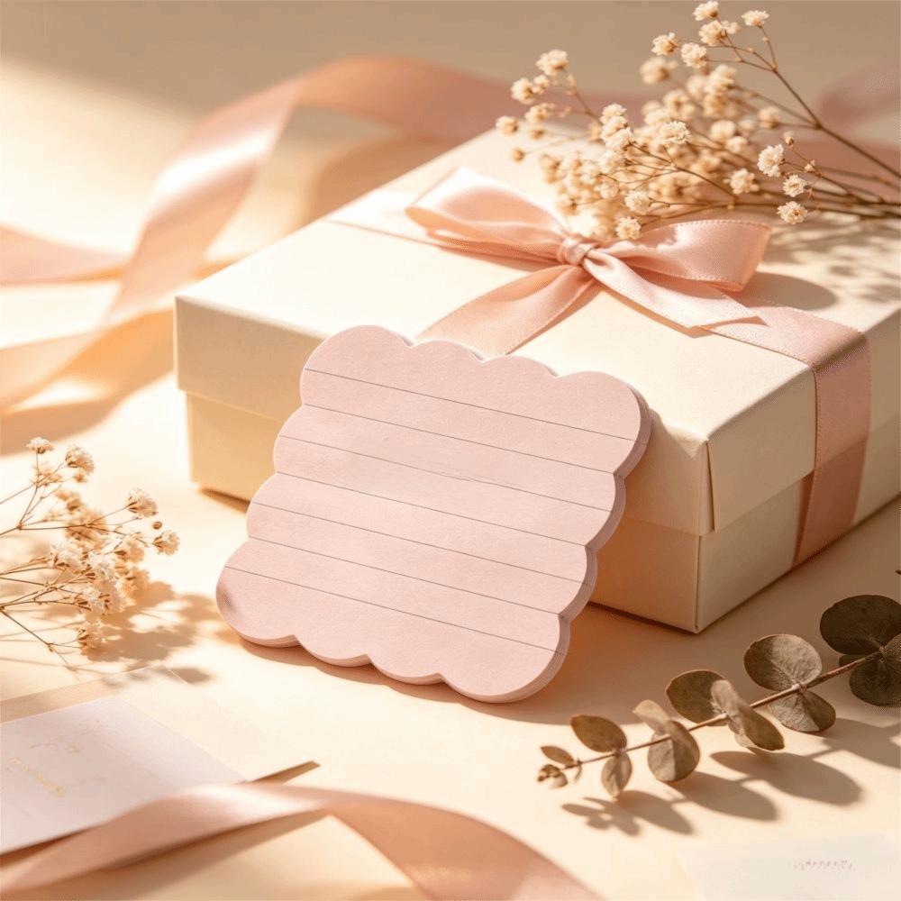 240 Sheets Self-adhesive Self Sticky Notes Adhesive Backing Scalloped Sticky Notes Home Study