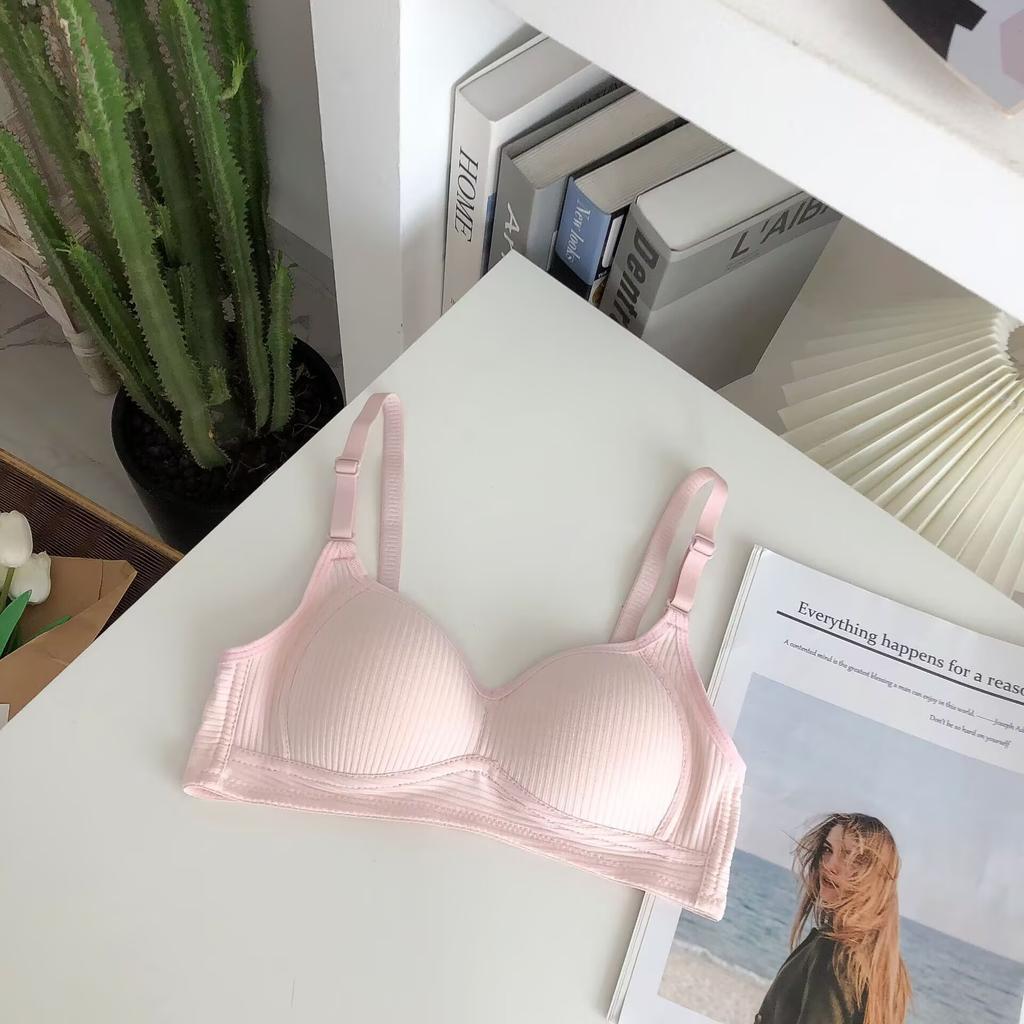Нижнее белье для девочек, хлопковый бюстгальтер с небольшой грудью, декомпрессионный комфортный и удобный без стального кольца, бюстгальтер для подростков, топ