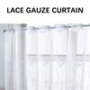 White Tulle Window Drape Modern Backdrop Floral Lace Sheer Curtains Window Voiles Wedding Ceremony Party Home Window Decor