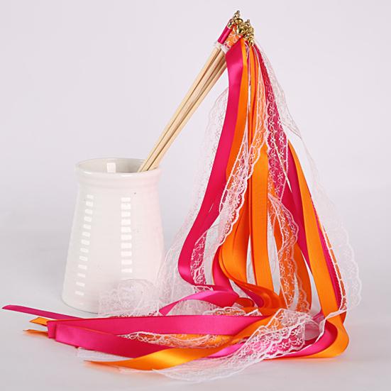 Fairy Wands Great Eco-friendly 8 Styles Wishes Wands Colorful Long Ribbon Fairy Stick Wands with Bells Streamer Sticks Birthday Gift