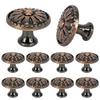 10 Piece Daisy European Style Kitchen Brushed Cabinet Knob Handle - Retro Dressing Table Drawer Circular Handle Decoration