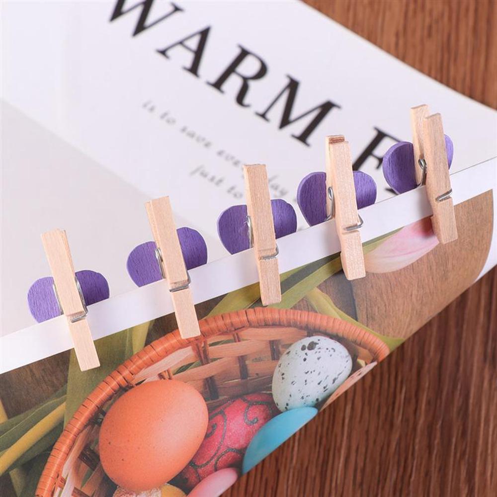 50PCS/Lot Bachelorette DIY Home Handicrafts Papers Clothespins Clothes Pegs Photo Clip Wood Clips