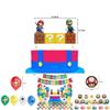Super Mario Kids Birthday Party Decor Suit With Vibrant Latex Balloons And Eye-catching Cake Topper For Joyous Celebration