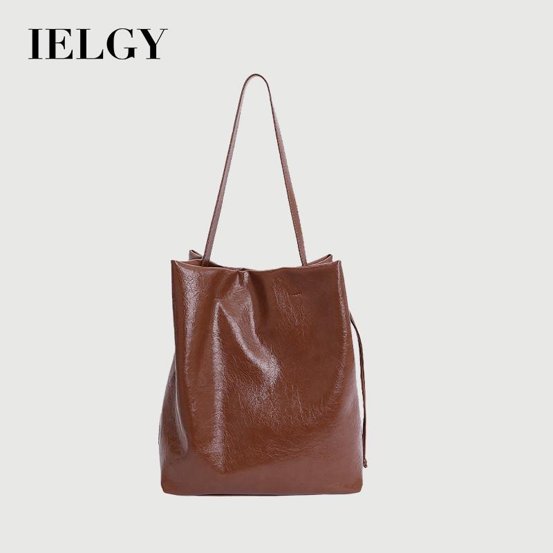 IELGY Ladies Tote Bag Retro Large Capacity All-Match Simple One-Shoulder Commuter Underarm