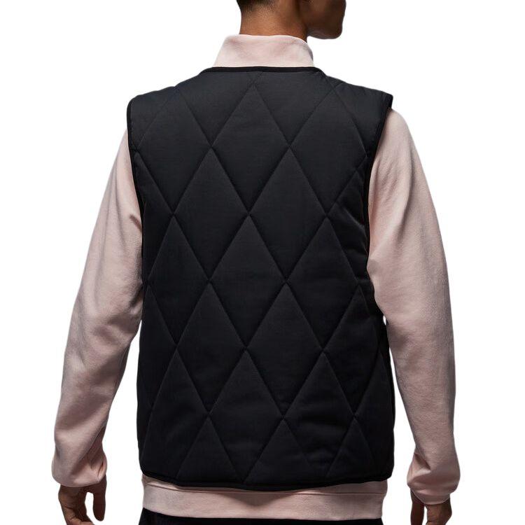 Jordan Как M J TF Golf Жилет без рукавов с V-образным вырезом на молнии однотонный мужской жилет HQ8680-010