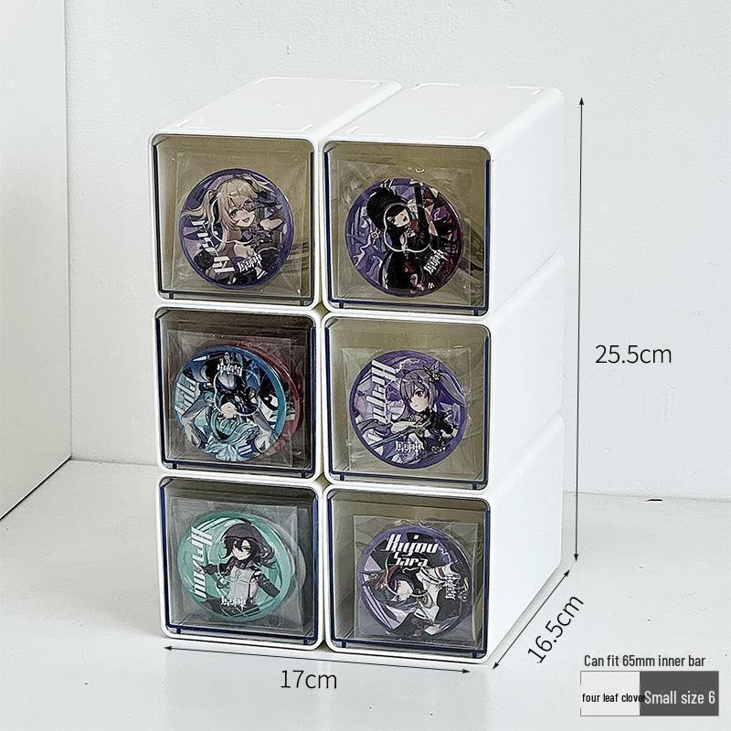 Акриловый ящик для хранения Baji 75 мм — прозрачный, влагостойкий, большой емкости