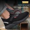 Дышащие защитные кроссовки Fly-Knit со стальным подноском - Легкие, Нескользящие, Ударопрочные и Устойчивые к проколам Рабочая одежда.