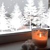 Рождественская наклейка на окно с дизайном оленя, наклейка со снежинками