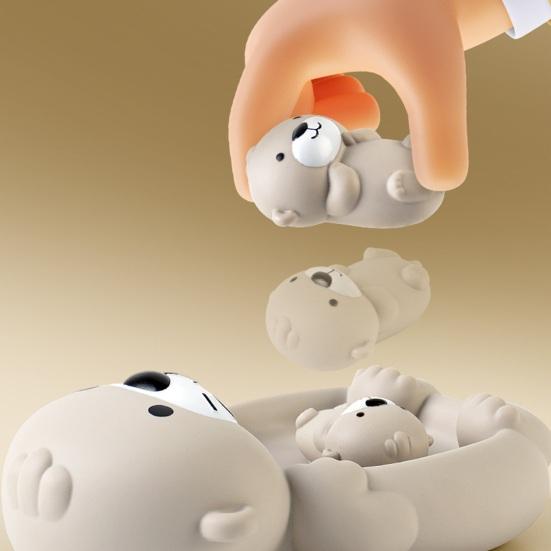 Cute Otter Family Bath Toys Set Soft Water Play Animals for Kids Mother Otter And Baby Otters Toy Fun Otter Swimming Toy