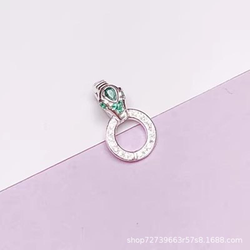 «Двойное кольцо из стерлингового серебра S925, соединительная пряжка своими руками для цепочки с подвеской из нефритового жемчуга»