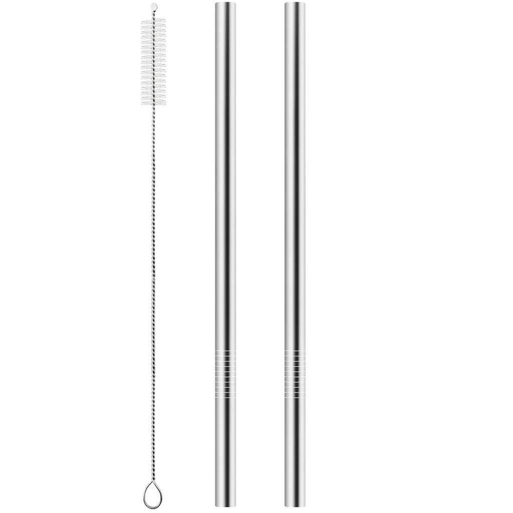 Metal Straw Replacement for Owala Water Bottle 24 oz 32 oz Accessories, With Straw Cleaner, Reusable Stainless Steel Straws