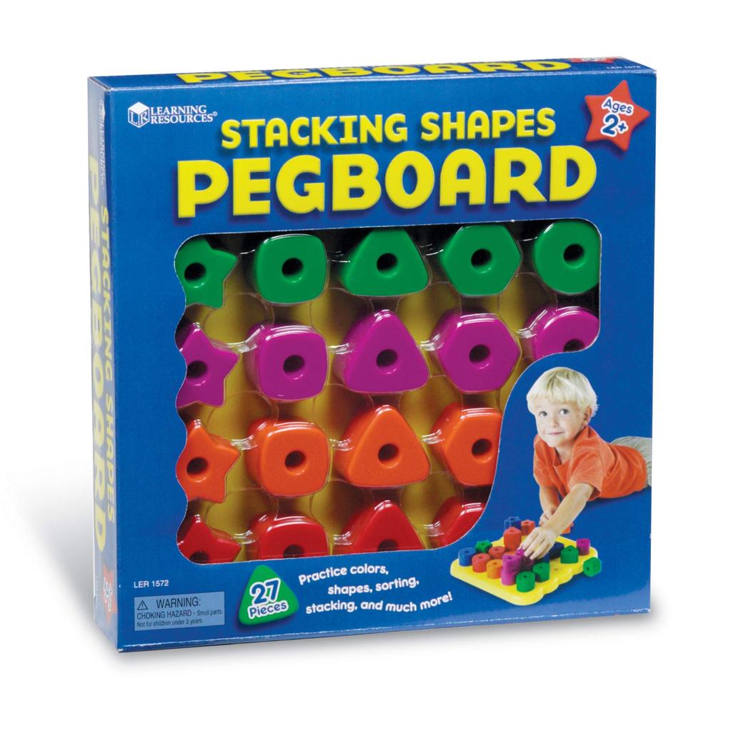 Learning Resources Математическая игрушка настольная игра формы штабелирования Pegboard LER1572 подлинный продукт