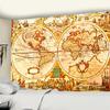 Гобелен с картой мира, настенный подвесной акварельный карту с буквами, полиэстеровая скатерть, пляжное полотенце, богемный декор комнаты в стиле хиппи