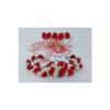 Bridesmaid Crown And Bracelet Red-cream 5 Pieces Each