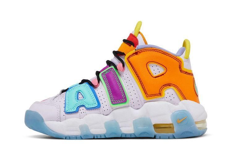 Kids' Sneakers Nike Air More Uptempo Multi-Color (GS) Barely Grape/Opti Yellow-Vivid Purple-Orange Peel