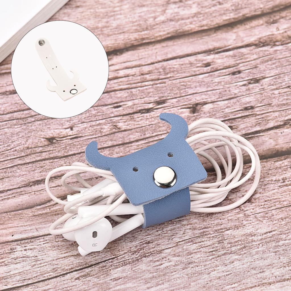 Организация кабелей Кожа PU Организация кабелей Многоразовый ремешок-зажим для кабелей Стяжка для проводов Держатель для зарядного кабеля Шнура питания Наушников
