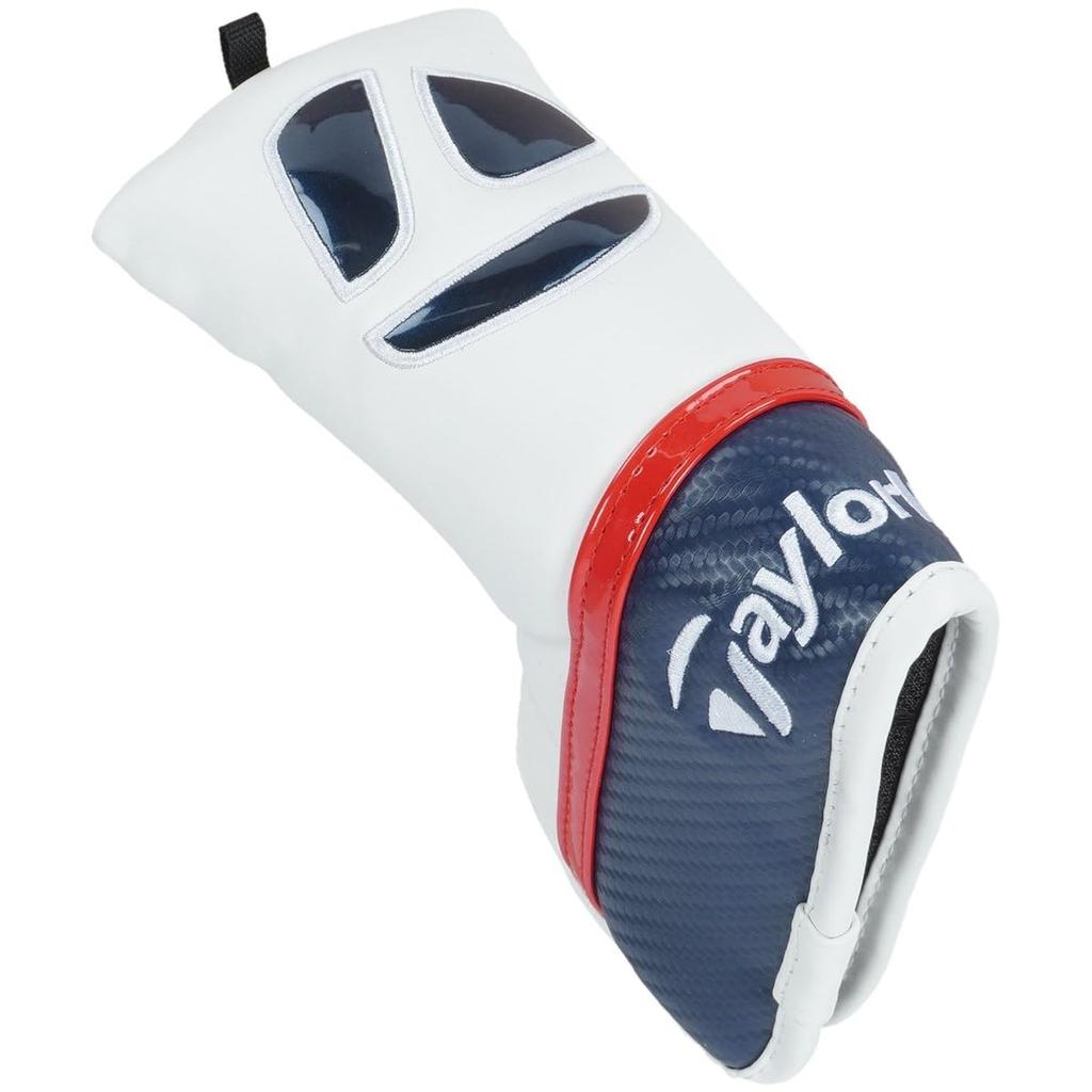 TaylorMade Austec Putter Cover Blade, White/Navy/Red, Men's Headcover, 2024SS UN086