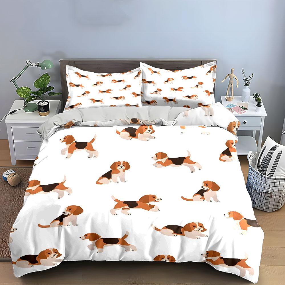 Playful beagle parade delight! Bedding sets Duvet covers Pillowcases(1* Duvet Cover 2* Pillowcases without duvet insert)