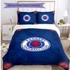 Rangers FC Печатный комплект постельного белья из 3 предметов Дышащий пододеяльник с наволочками Декоративное постельное белье для спальни дома