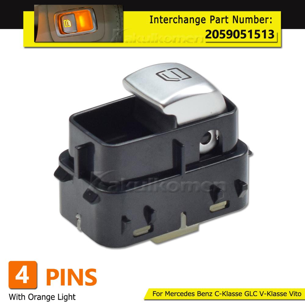 A2059051513 2059051513 Черный/Бежевый/Коричневый Кнопка стеклоподъемника на стороне переднего пассажира Для Mercedes-Benz C V-Klasse Vito GLC W205 2014-