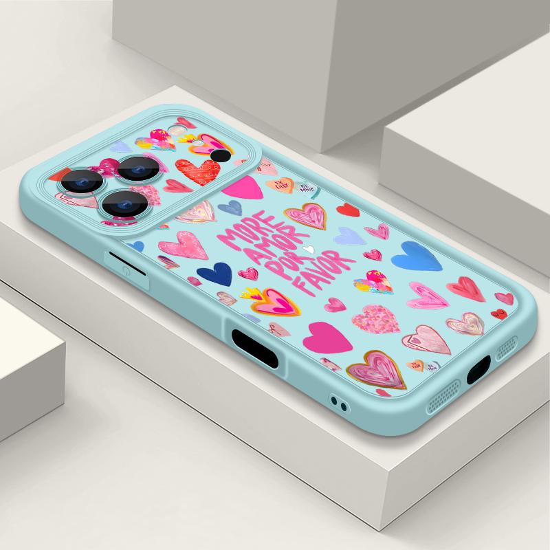 Heart Print Pattern Phone Case For iPhone Air 17 16e 16 15 Pro Max 16 14 Plus 13 12 11 Pro Max 7 8 Shockproof Soft TPU Silicone Cover