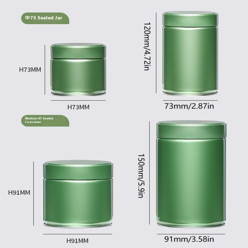 Герметичная жестяная банка для хранения чая, контейнер для листового чая, чайных пакетиков, порошка матча, герметичный органайзер для кладовой, кухонный чай