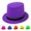 Popular Top Hat with Bright Fluorescent Color for Holiday Fashion Masquerades Party Jazzy Hat Stage Performers Party Hat