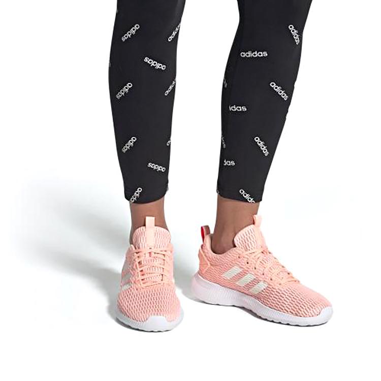 Adidas Женские кроссовки Neo Cloudfoam Lite Racer Climacool Retro Breeze с амортизацией, низкие, для повседневной носки, розовые/белые, F36756