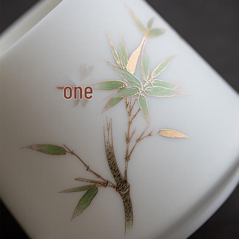 Набор чашек для заваривания чая из чистого белого бамбука с тиснением