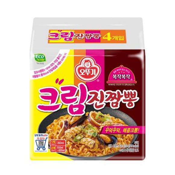 Ottogi Крем-пикантный пакет рамэн с морепродуктами 130 г x 4 шт. (2 варианта)