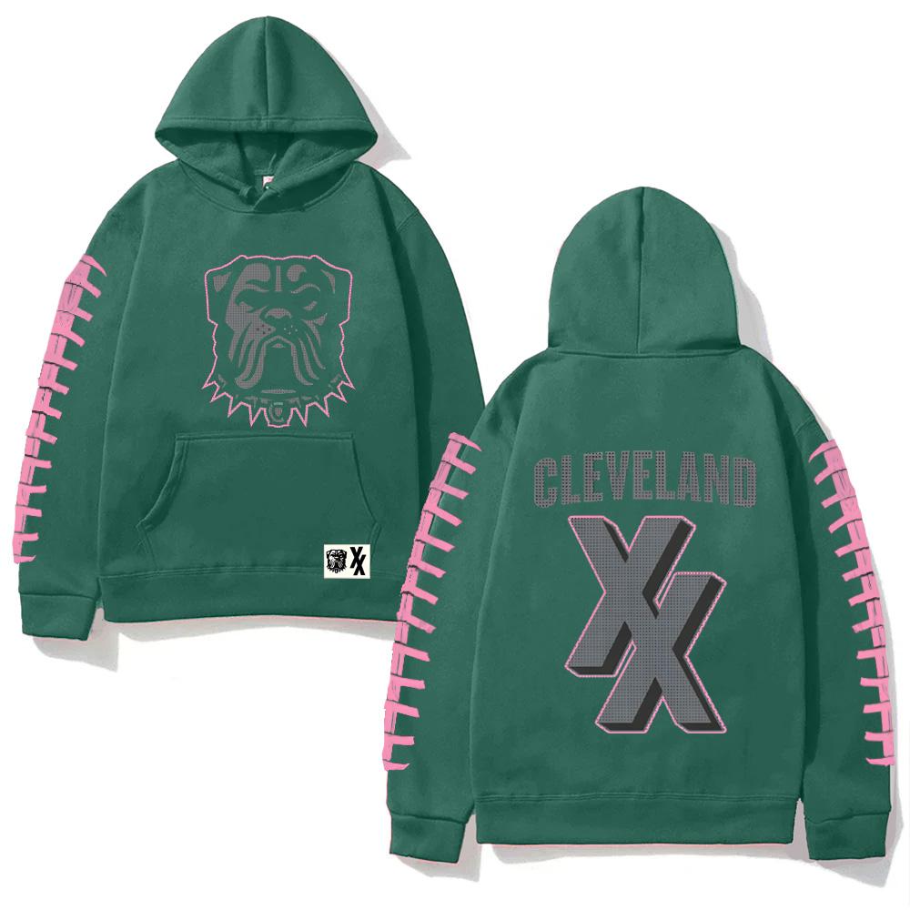 Худи с длинным рукавом Mgk X Cleveland Browns для осени/зимы Новые гранжевые толстовки Панк одежда с длинным рукавом Пуловеры с капюшоном