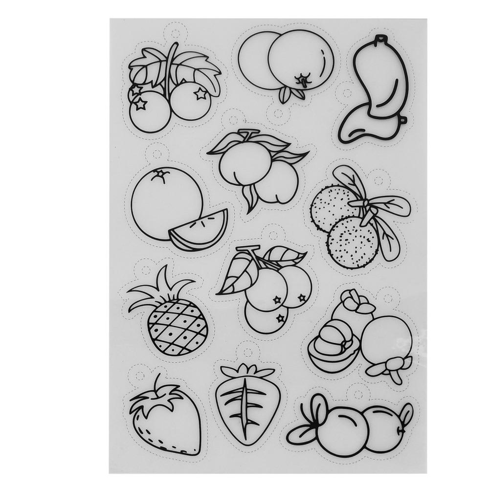 8pcs BOPS Shrinky Art Paper Fruit Vegetable Pattern Shrink Plastic Sheets  Key Chains Decorations
